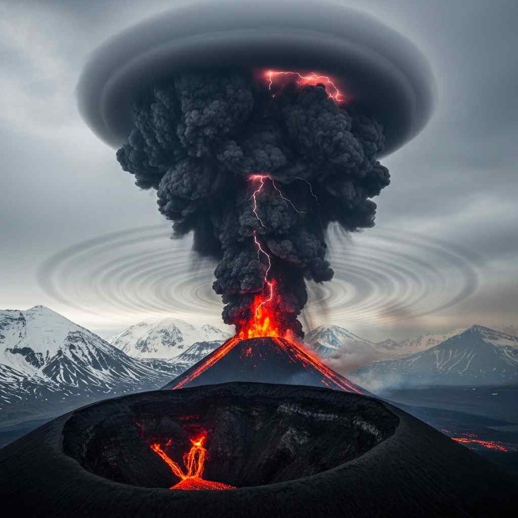 Russian volcano eruption earthquake at Kamchatka