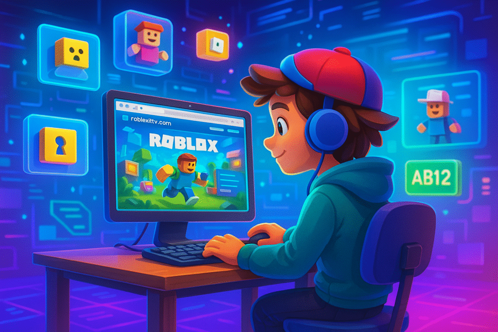 RobloxFTW.com homepage interface showing tips and game codes