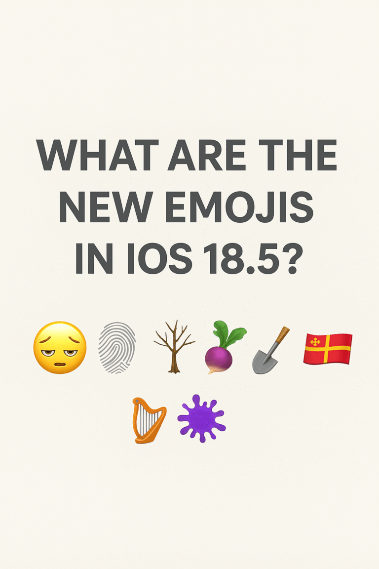 what are the new emojis in ios 18.5